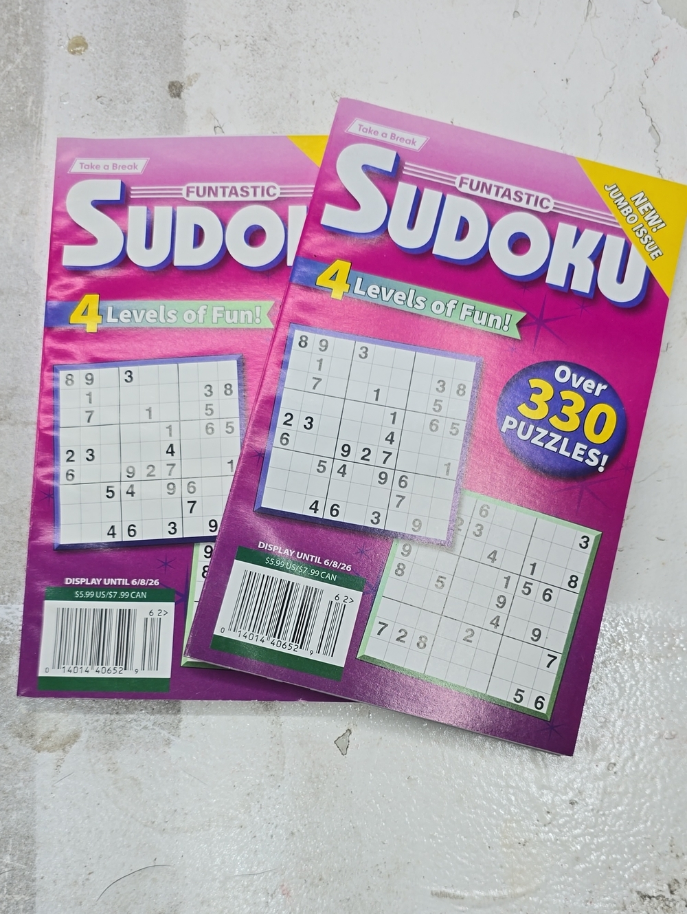 Funtastic Sudoku Puzzle Book - Pink/Purple Cover